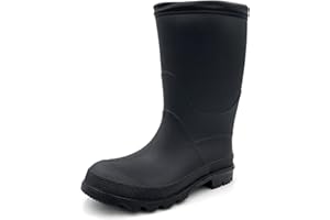 Amoji Kids Rain Shoes Easy On Rubber Rain Boots (Little Kid/Big Kid)