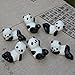 Tableware Decoration Ceramic Panda Pattern Chopsticks Rest Spoon Fork Knife Kitchen Holder Rack Practice (black-white)