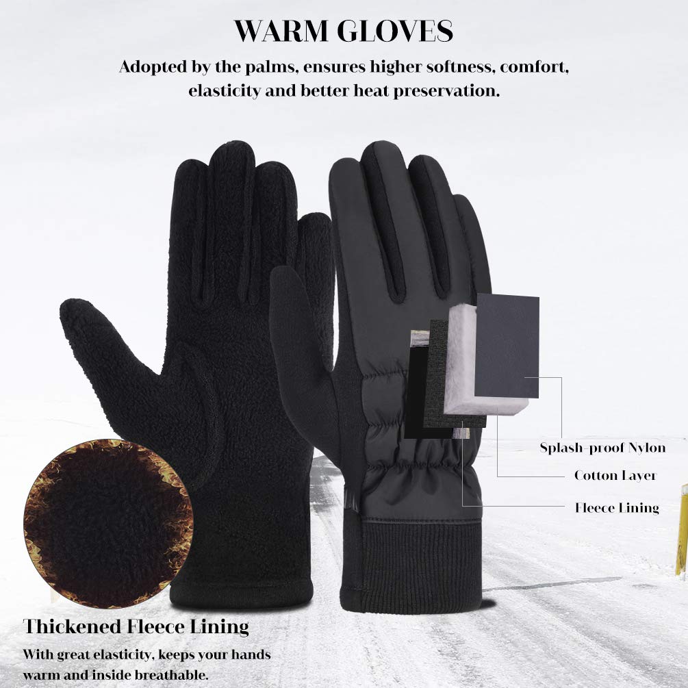 VBIGER Damenhandschuhe Winter Dicke Warme Handschuhe Touchscreen Handschuhe Winter Handschuhe Casual Handschuhe SMS Handschuhe für Outdoor