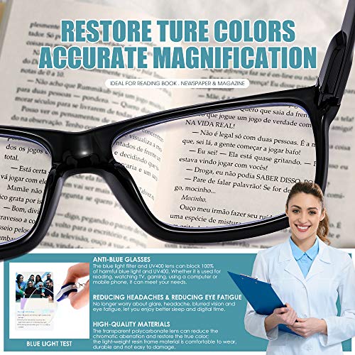 Reading Glasses Blue Light Blocking glasses women/men 6Pack