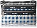 LeSportsac Classic 3 Zip Pouch, Gingham Dive