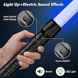 Light Up Sabers, 2 in 1 Dual Saber with Fx Sound