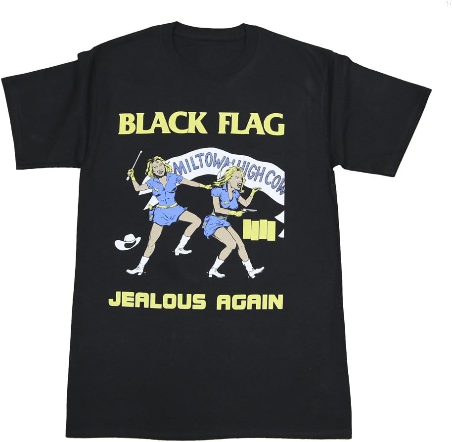 SST Men's Black Flag Jealous Again T-shirt Large Black