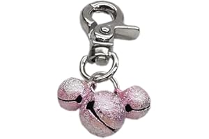 Mirage Pet Products Lobster Claw Bell Charm for Pets, Light Pink