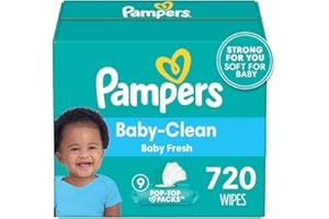 Pampers Baby Wipes, Complete Clean Baby Fresh Scented 9X Pop-Top Packs 720 Count