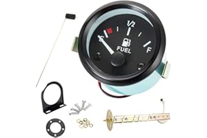ODOMY 2" 52mm Fuel Gauges Car Marine Fuel Level Gauge Meter Kit with Sensor Universal Boat Motorcycle Truck RV Fuel Tank Gaug