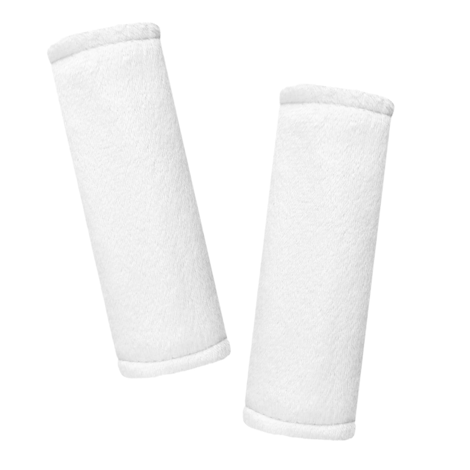 GFU Car Seat Strap Pads for Baby, Soft Shoulder Pads for Comfort, Reversible Seatbelt Covers for Kids, Perfect for Baby Car Seat, Stroller, Swing, High Chair, Size: 6.5 x 6.5 inch, White