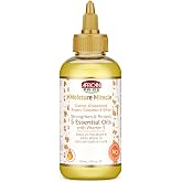 African Pride Moisture Miracle 5 Essential Hair Oils with Vitamin E | Moisture, Shine, Protection, and Growth | Argan, Castor, Grapeseed, Coconut, and Olive Oil | 4 oz