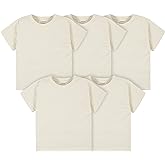 Gerber Unisex-Baby Toddler 5-Pack Solid Short Sleeve T-Shirts Jersey 160 GSM