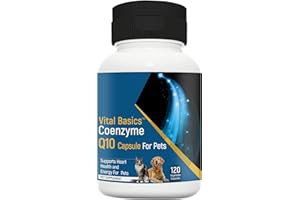 Coenzyme Q10 Supplement for Dogs and Cats | 120 Capsules | Supports Heart Health & Energy Production | Antioxidant Support fo
