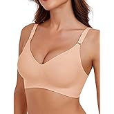 Padded Bra Comfortable Back Fat Smoothing Full Coverage Wireless Support Bra No Underwire Seamless Bralette