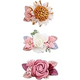 Flower Hair Clips Set-Cherrboll 3pcs Floral Hair Bow Accessories for Baby Girl Toddles Teen Gifts