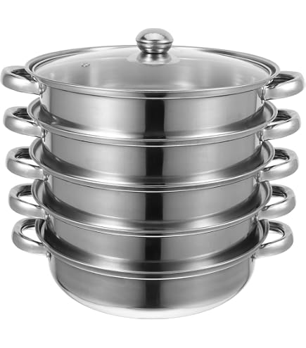 Amazon.com: YARNOW Stainless Steel Steamer Pot 5 Tier