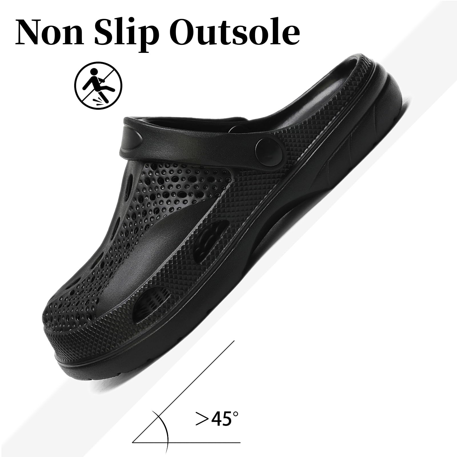 SOSOWHLTE Men's Women's Arch Support Clogs,Unisex Garden Shoes Comfortable Slip-on Outdoor Sandals Slippers for Beach Casual