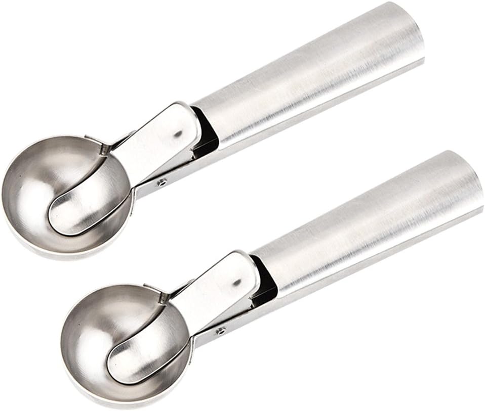 SIPLIV Multifunctional Ice Cream Scoop Set of 2, Cookie