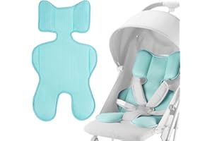 INELIHOO Universal Baby Stroller Liner 3D Mesh Cool Seat Pad Mat Breathable Pram Pushchair Car Seat Cushion Insert Thicken Sponged Baby Body Support Cushion Pad Mattress for Stroller, Baby Chair & Car Seat