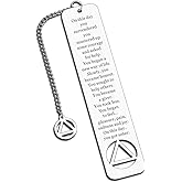 Serenity Prayer Gifts Sobriety Gifts for Women Men Stocking Stuffers for Teens Girls 16-18 Proud of You Bookmark Sober Gifts for Him Her Cancer Gifts Recovery Gifts AA Warrior Gifts Book Lover Gift