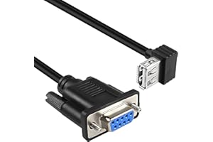 MEIRIYFA USB Female to RS-232 DB9 Female Adapter Cable,USB 2.0 to Serial RS232 DB9(9-pin) Converter Cable for Cashier Registe