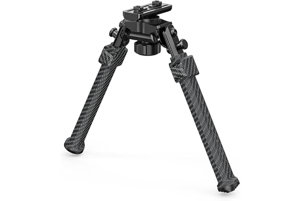 CVLIFE Carbon Fiber Bipod for Rifle Bipod for M-Rail Sling Stud Picatinny Stable Adjustable for Hunting and Shooting