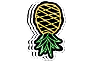 GENERIC Funny Upside Down Pineapple - Swinger Party 80s Retro Gift Decorations - 4x3 Vinyl Stickers, Laptop Decal, Water Bottle Sticker (Set of 3)