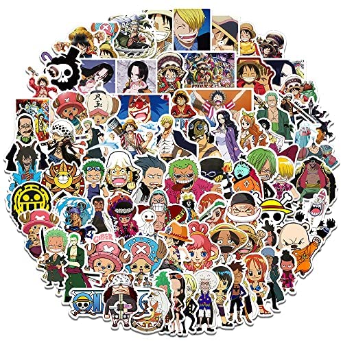 Canverlens One Piece Anime Stickers Pack 100 PCS | Multicolor, Cartoon Style, Vinyl Material, Waterproof, Stickers for Car, Laptop, Water Bottles, Bikes, Bicycles, Travel Case, Motorcycle, Snowboard — image 1