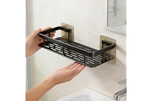 Large Capacity Wall-Mounted Storage Rack Without Drilling, Suitable for Bathroom and Kitchen, Easy to Install Storage Rack, S