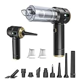 Higoom Cordless Handheld Car Vacuum Cleaner,Rechargeable Portable Lightweight Dust Blower,22000PA Powerful Suction Mini Vacuum Cleaner for Deep Cleaning of Home,Car and Pet Hair(Black-Gold)