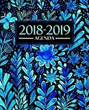 Agenda 2018-2019: 19x23cm : Agenda 2018 2019 semainier : Magnifiques aquarelle de fleurs bleues (Fre by Papeterie Bleu