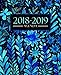 Agenda 2018-2019: 19x23cm : Agenda 2018 2019 semainier : Magnifiques aquarelle de fleurs bleues (Fre by Papeterie Bleu