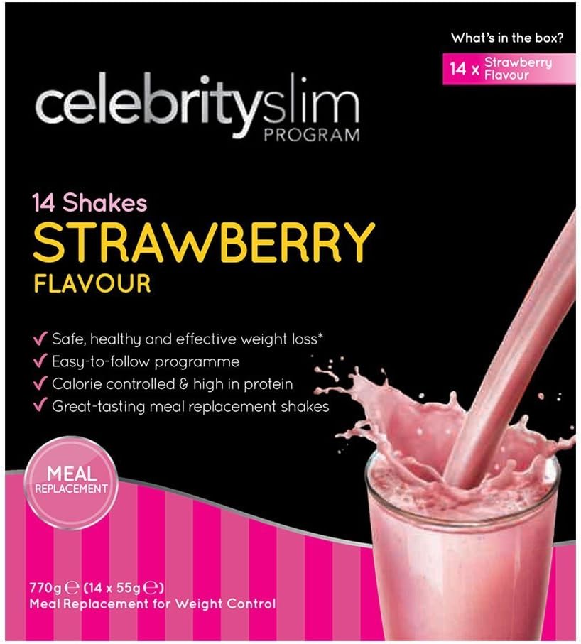 Celebrity Slim 7 Day Meal Replacement Shake Pack Strawberry