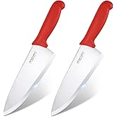 BOLEXINO 8 inch Japanese High Carbon Stainless Steel Chef Knife Set, Professional Extra Sharp Wide Cook Knife with Non-slip Ergonomic Handle, for Kitchen Home Restaurant