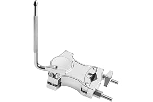 GOGHOST L-Rod Cowbells Cymbal Clamp, Zinc Alloy Tom Mounts for Drums Clamp, Percussion Mounting Bracket for Cowbells, Jam Blocks, Tambourines, Mini Timbales, and Electronic Pads to A Stand (L-Rod)