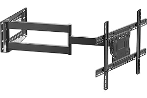 Long Arm TV Wall Mount for 40-75 Inch TVs, Corner Bracket with 28” Extension, Full Motion Swivel & Tilt, Support TV Mural, He