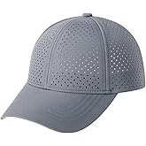 FEINION Men Summer Adjustable Performance Hat Breathable Snapback Laser Perforated Mesh Baseball Cap