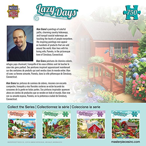 MasterPieces Lazy Days Over the Bridge - Riverside Cottage 750 Piece Jigsaw Puzzle by Alan Giana