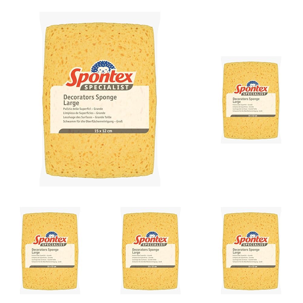 Spontex Specialist Decorators Sponge - Large, Beige (Pack of 5)