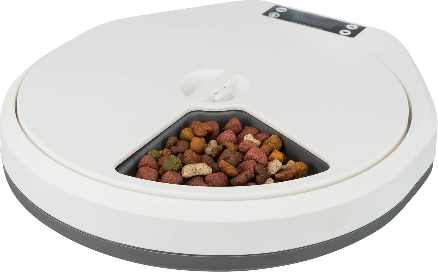 TRIXIE 24384 Automatic feeder TX4+1, 5 × 240 ml/33 × 5 × 36 cm, white-grey, white/grey, Un tamaño