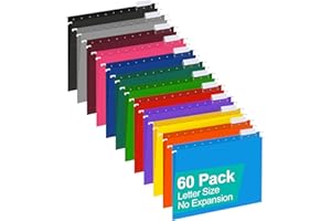 HERKKA Lot de 60 dossiers suspendus renforcés au format lettre conçus pour les fichiers volumineux, les graphiques médicaux, 