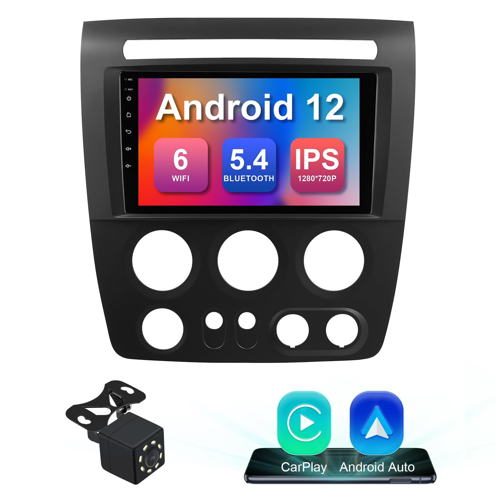 Photo 1 of ***(USED/ UNKNOWN IF MISSING PARTS/ UNABLE TO TEST ITEM)***2+32G 9-inch Android 12 Car Stereo for Hummer H3 2005-2010 IPS Touchscreen Screen Car Radio with Carplay & Android Auto Support Backup Camera GPS FM Navi BT SWC