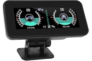 SUCIE Digital Car Inclinometer, Intelligent Level Tilt Gauge Angle Slope Meter with HD Display, HUD Head Up Pitch Angle Gauge