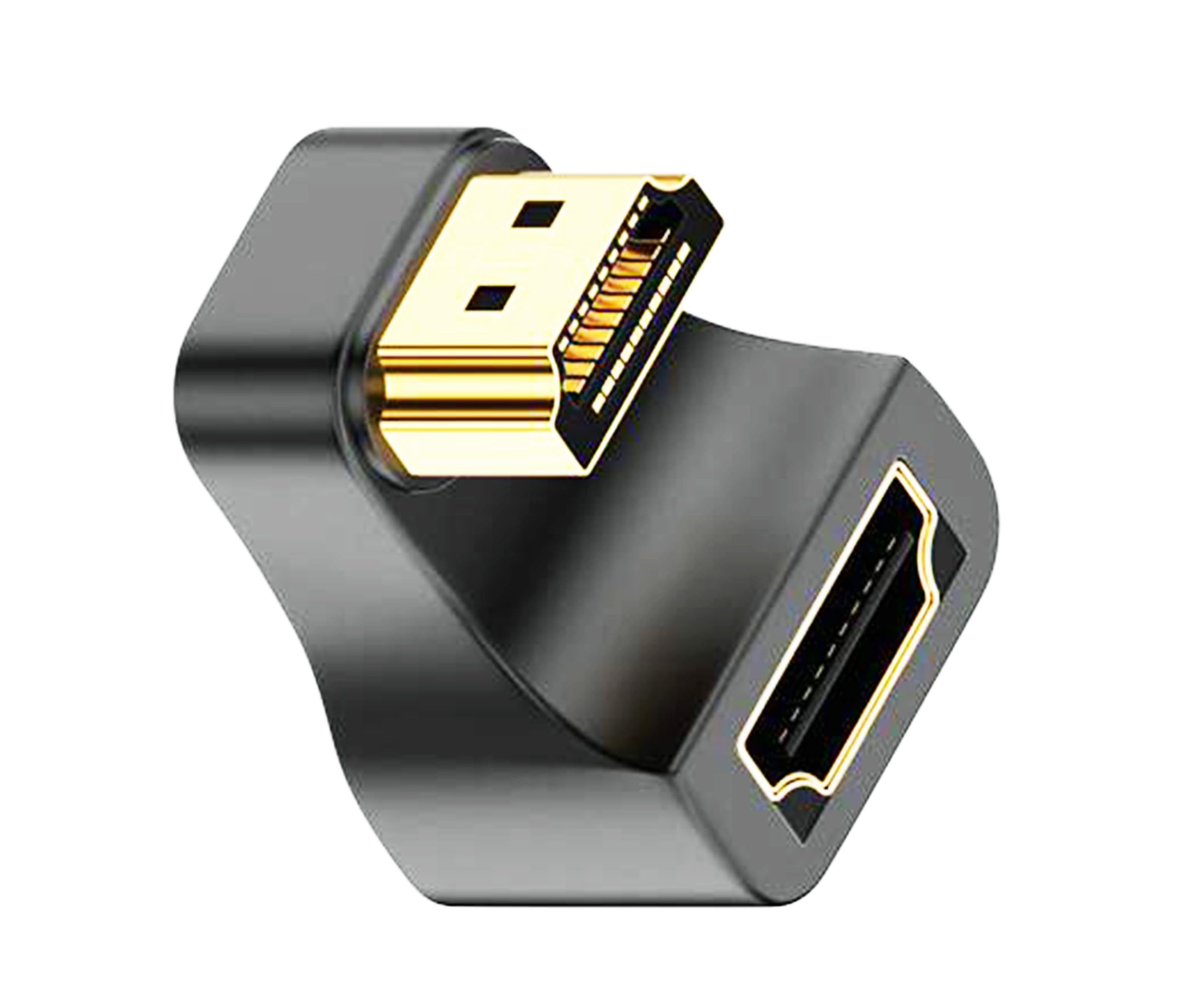 SHANFEILU U Shape HDMI 2.1 Adapter Male to Female Standard HDMI Type A Adapter UHD 3D 8K@60Hz 180 Degree Up Angle for Laptop Projector TV PC