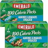 Emerald Nuts, Natural Walnuts &amp; Almonds, 100 Calorie Packs, 7 Ct, 3.92 Oz (Pack of 2)