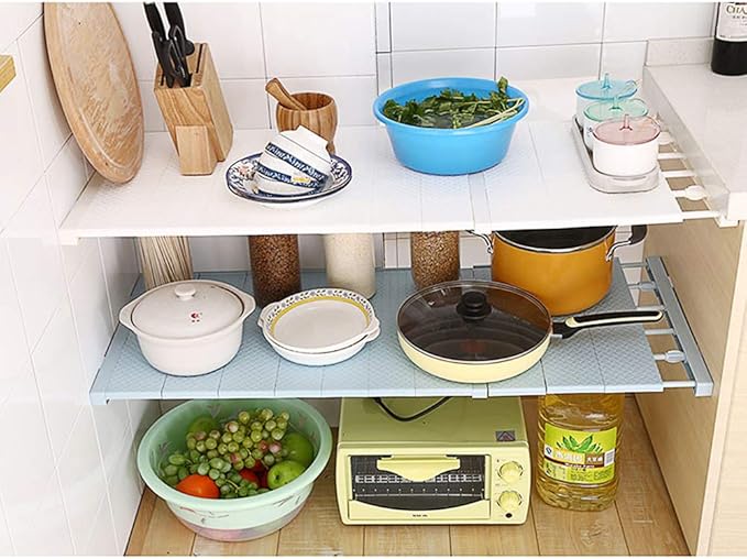 hyfanstr ajustable armario armario Rack de almacenamiento organizador