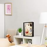 TJ.MOREE Flowers Shadow Box Display Case 11x14 Rustic Black with Glass Door view 4