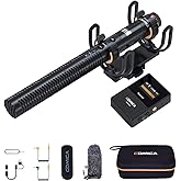 COMICA VM30 Wireless Shotgun Microphone for Camera - Super Cardioid 3.5mm/USB-C Analog/Digital Output Video Mic for DSLR, Camcorder, PC, and Android Smartphones - Ideal for Youtube, Podcast, Interview