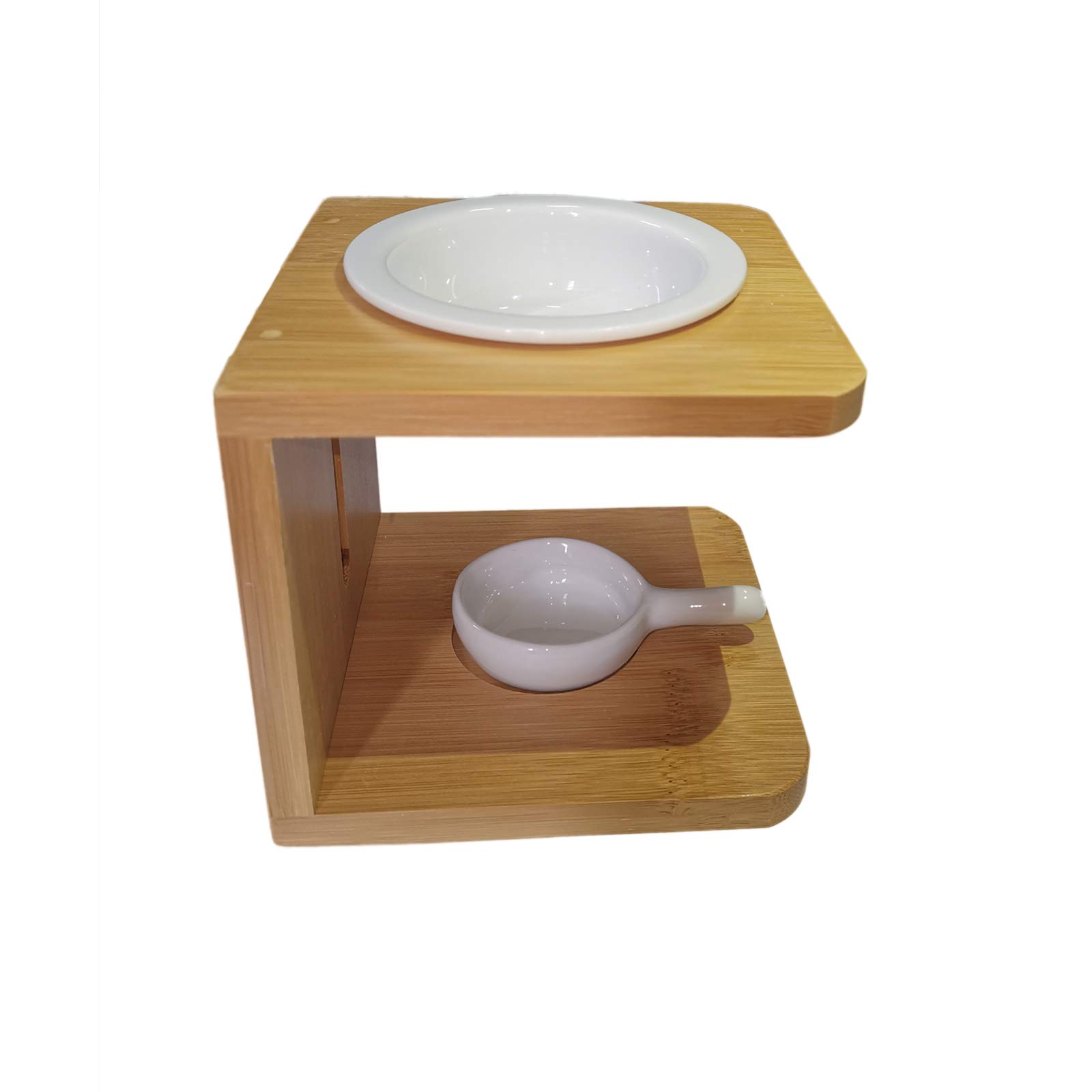 Ceramic Essential Oil Burners, Scented Wax Melt Burner with Candle Holder Aromatherapy Burner for Home Office Birthday Valentine Wedding Gift (Arched)