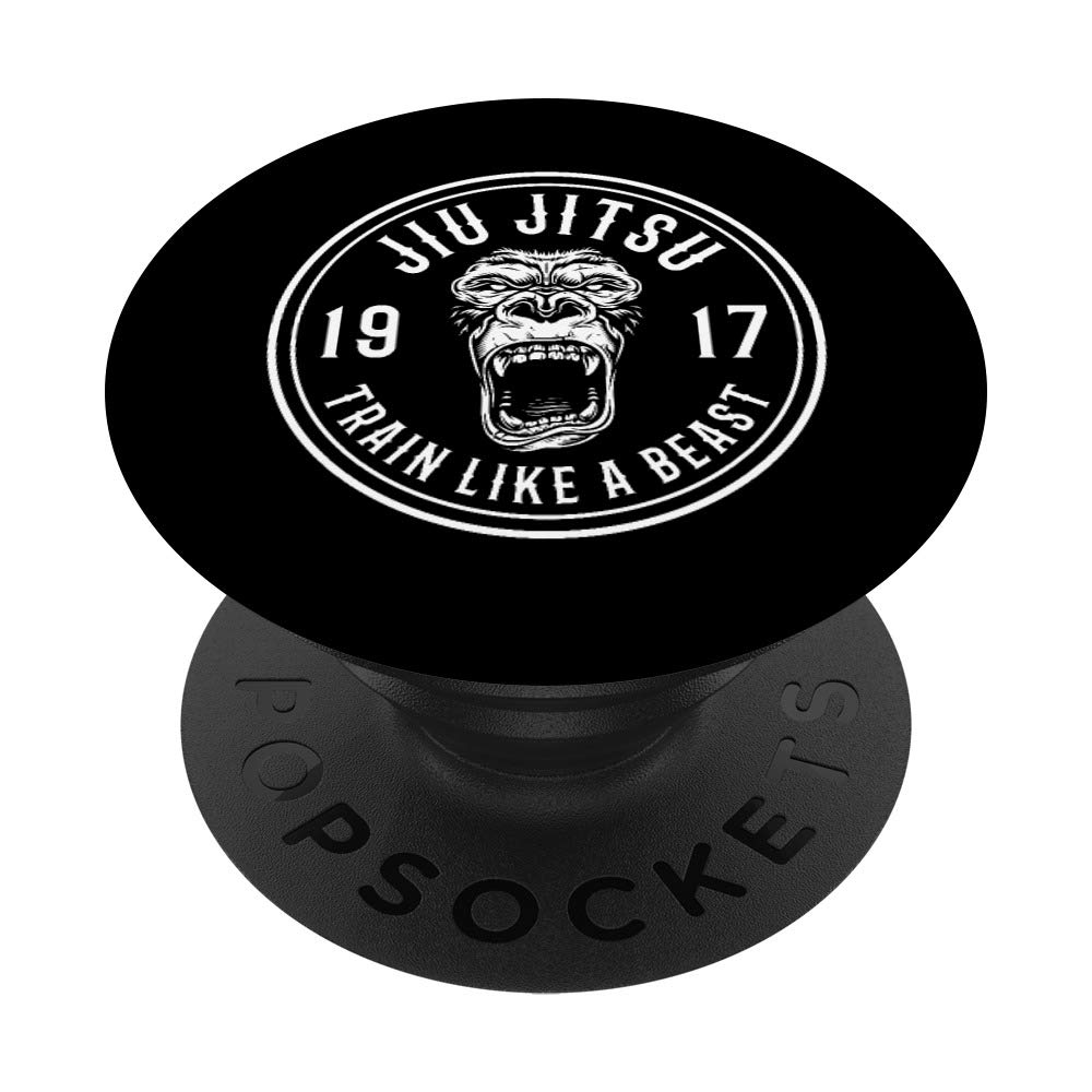 BJJ Gifts Train Like A Beast Brazilian Jiu-jitsu Gifts PopSockets PopGrip: Swappable Grip for Phones & Tablets