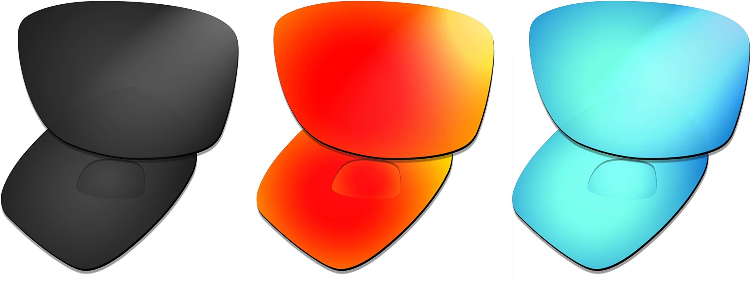 Polarized Replacement Lenses for Oakley Jupiter Squared Sunglasses - Multi Options (Black+Orange+Blue)