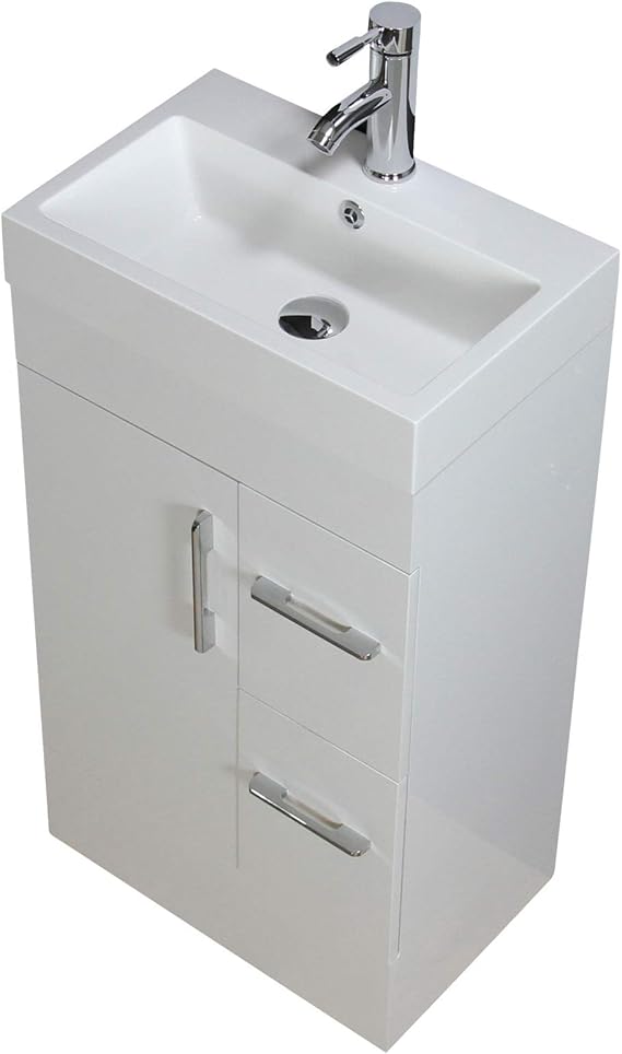 KLARA Vanity Unit Basin Sink Bathroom White Floor standing Free