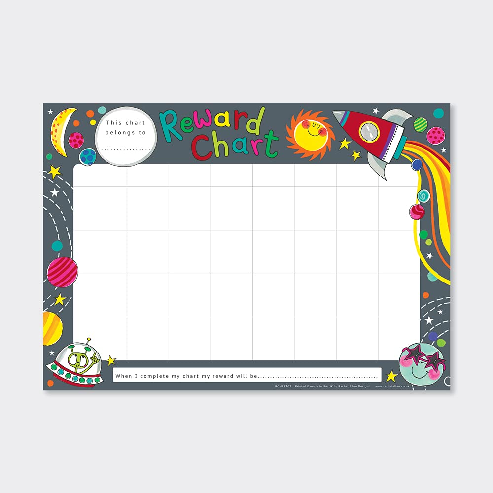 Rachel Ellen Designs To The Moon and Back Reward Chart with Stickers